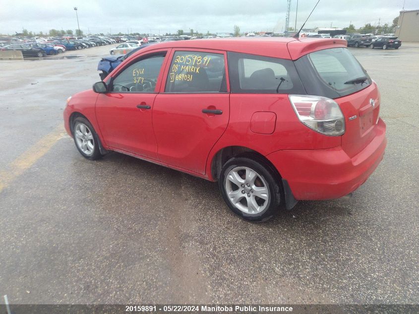 2008 Toyota Matrix VIN: 2T1KR32E98C689031 Lot: 20159891