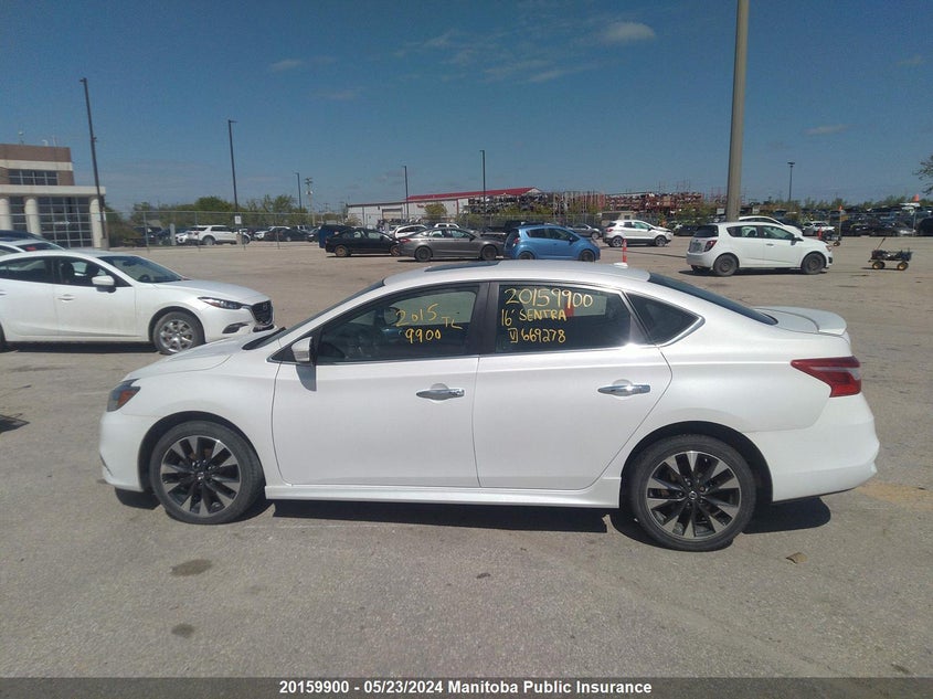 2016 Nissan Sentra 1.8 Sr VIN: 3N1AB7AP8GL669278 Lot: 20159900