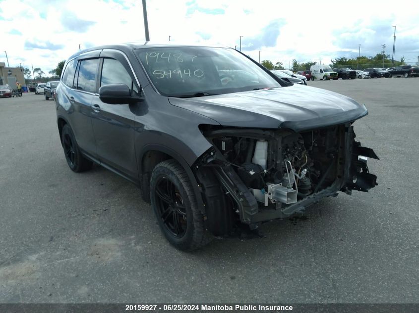 2019 Honda Pilot Lx VIN: 5FNYF6H16KB501609 Lot: 20159927