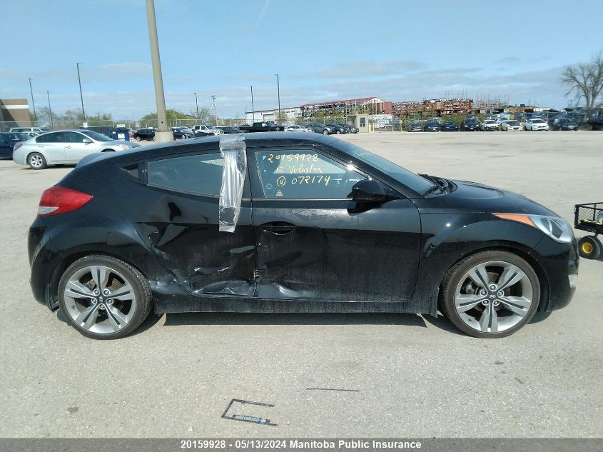 2012 Hyundai Veloster VIN: KMHTC6AD4CU072174 Lot: 20159928