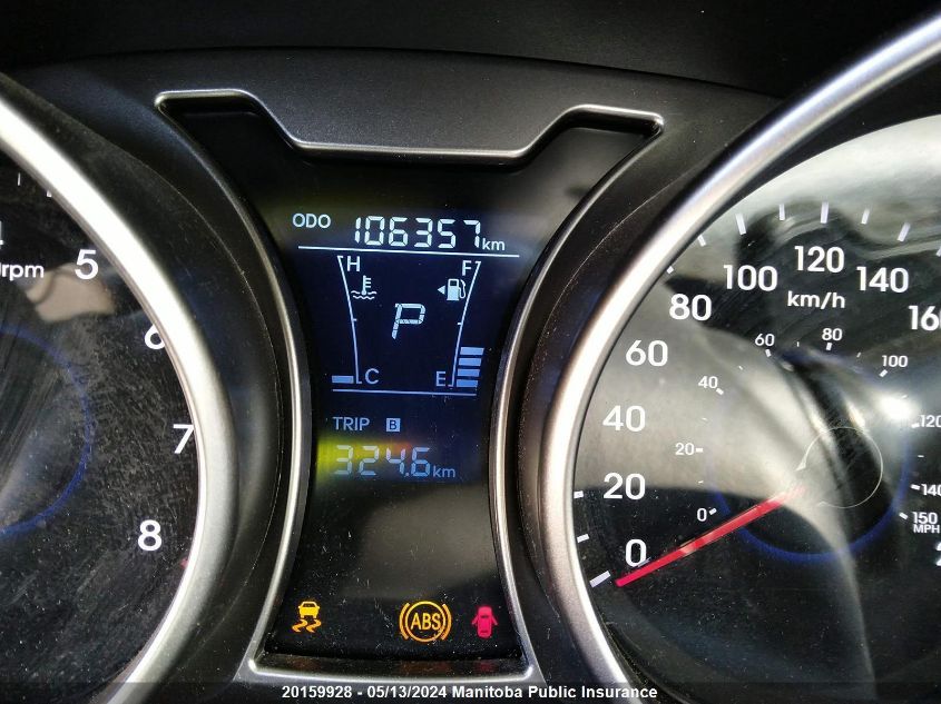 2012 Hyundai Veloster VIN: KMHTC6AD4CU072174 Lot: 20159928