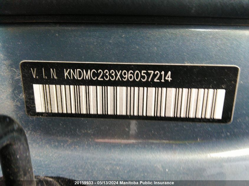 2009 Hyundai Entourage Gls VIN: KNDMC233X96057214 Lot: 20159933