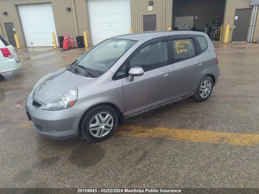 2007 Honda Fit Lx VIN: JHMGD38427S801487 Lot: 20159945