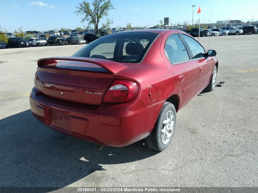 2005 Dodge Sx 2.0 VIN: 1B3ES46C95D132460 Lot: 20160001