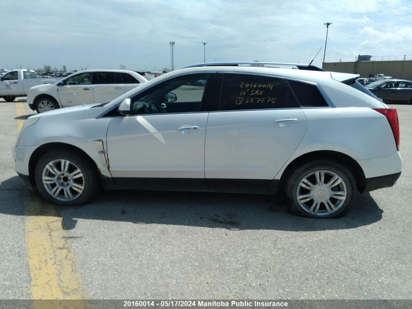 2010 Cadillac Srx V6 VIN: 3GYFNDEY8AS627275 Lot: 20160014