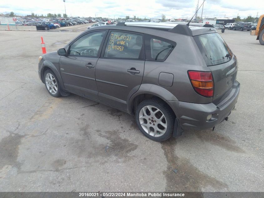 2005 Pontiac Vibe VIN: 5Y2SM63895Z419257 Lot: 20160021