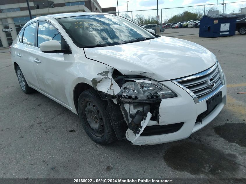 2014 Nissan Sentra 1.8 S VIN: 3N1AB7AP3EL667581 Lot: 20160022