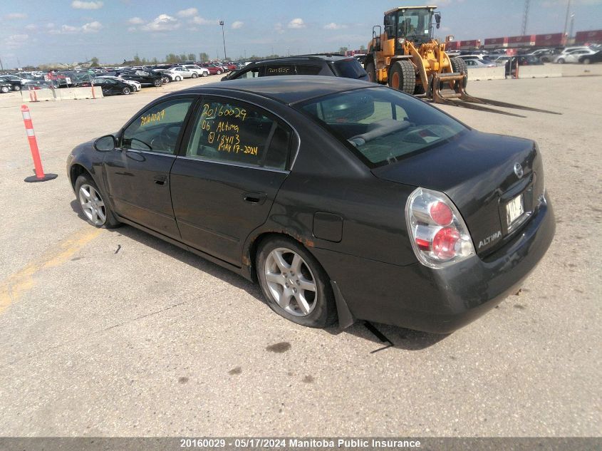 2006 Nissan Altima 2.5 S VIN: 1N4AL11D96C184113 Lot: 20160029