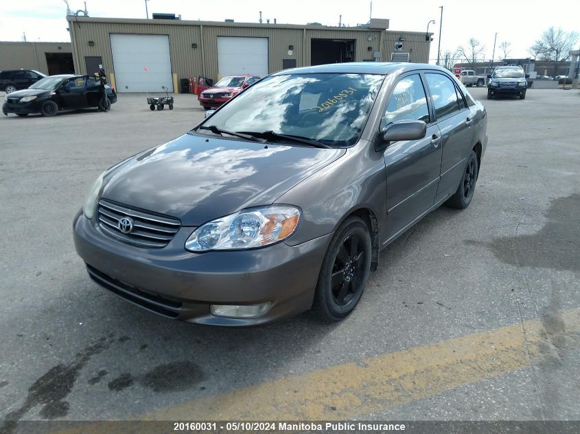 2003 Toyota Corolla Le VIN: 2T1BR38E63C718761 Lot: 20160031