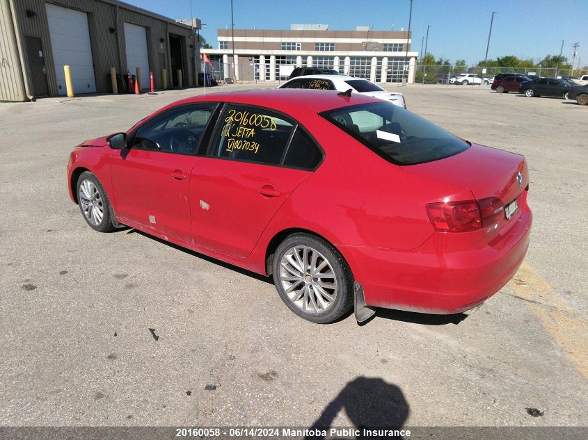 2012 Volkswagen Jetta 2.5 VIN: 3VWDX7AJ1CM007034 Lot: 20160058