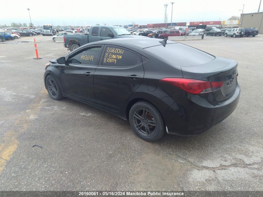 2013 Hyundai Elantra Gl VIN: 5NPDH4AE0DH258779 Lot: 20160061