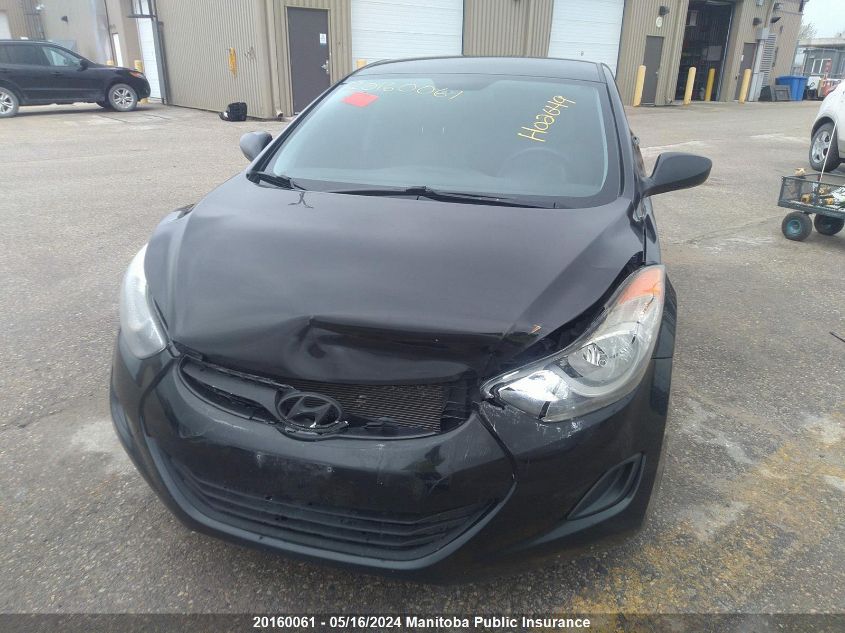 2013 Hyundai Elantra Gl VIN: 5NPDH4AE0DH258779 Lot: 20160061