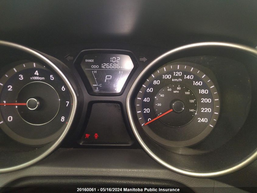 2013 Hyundai Elantra Gl VIN: 5NPDH4AE0DH258779 Lot: 20160061