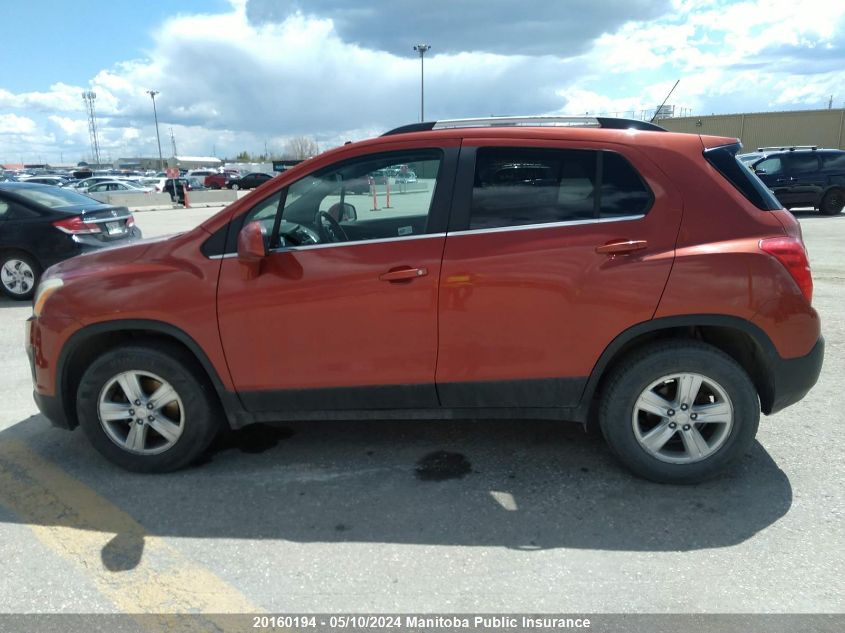 2015 Chevrolet Trax Lt VIN: 3GNCJRSB1FL142776 Lot: 20160194