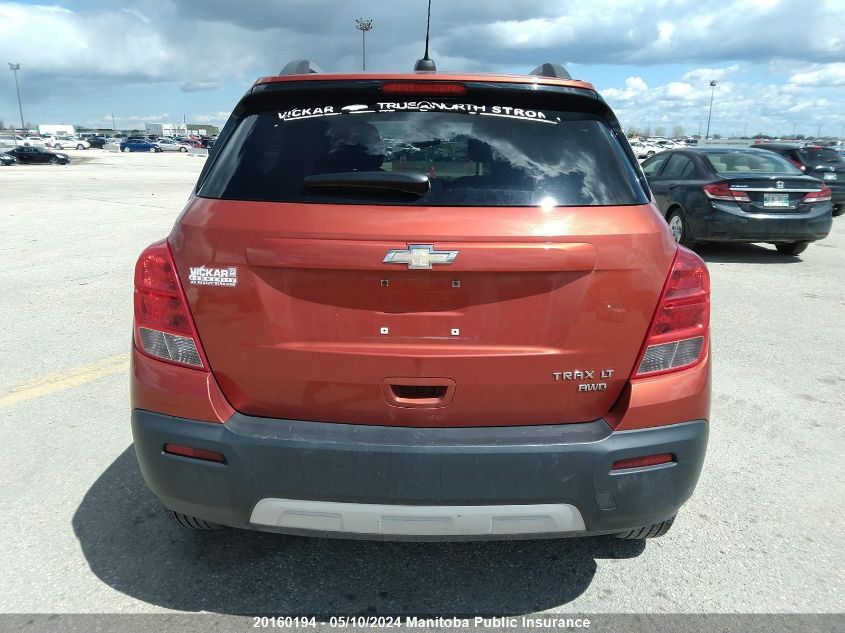 2015 Chevrolet Trax Lt VIN: 3GNCJRSB1FL142776 Lot: 20160194