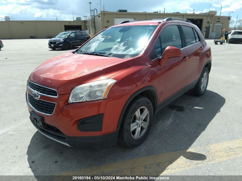 2015 Chevrolet Trax Lt VIN: 3GNCJRSB1FL142776 Lot: 20160194