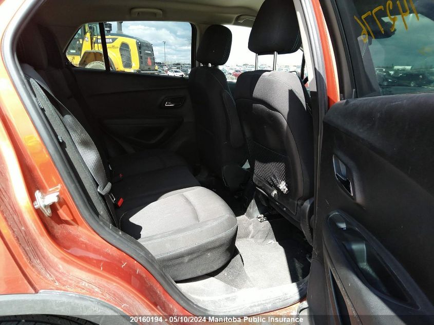 2015 Chevrolet Trax Lt VIN: 3GNCJRSB1FL142776 Lot: 20160194
