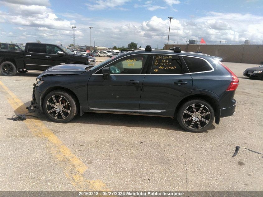 2021 Volvo Xc60 Inscription T6 VIN: LYVA22RL5MB757167 Lot: 20160218