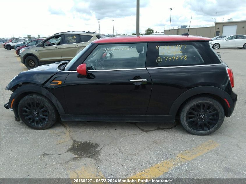 2016 Mini Cooper VIN: WMWXP5C56GT739278 Lot: 20160227