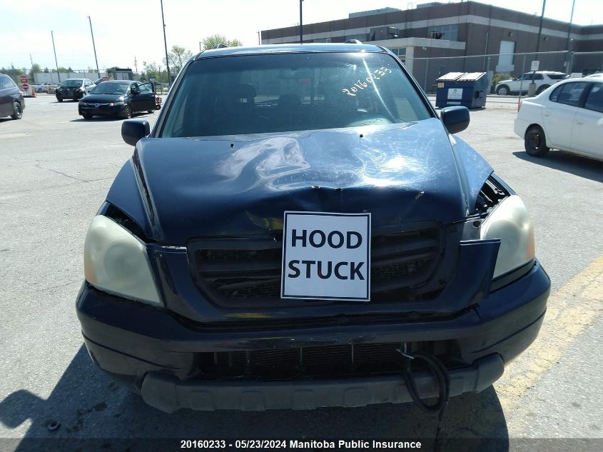 2004 Honda Pilot Ex-L VIN: 2HKYF18554H562184 Lot: 20160233