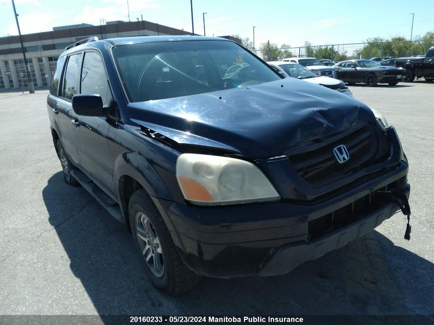 2004 Honda Pilot Ex-L VIN: 2HKYF18554H562184 Lot: 20160233