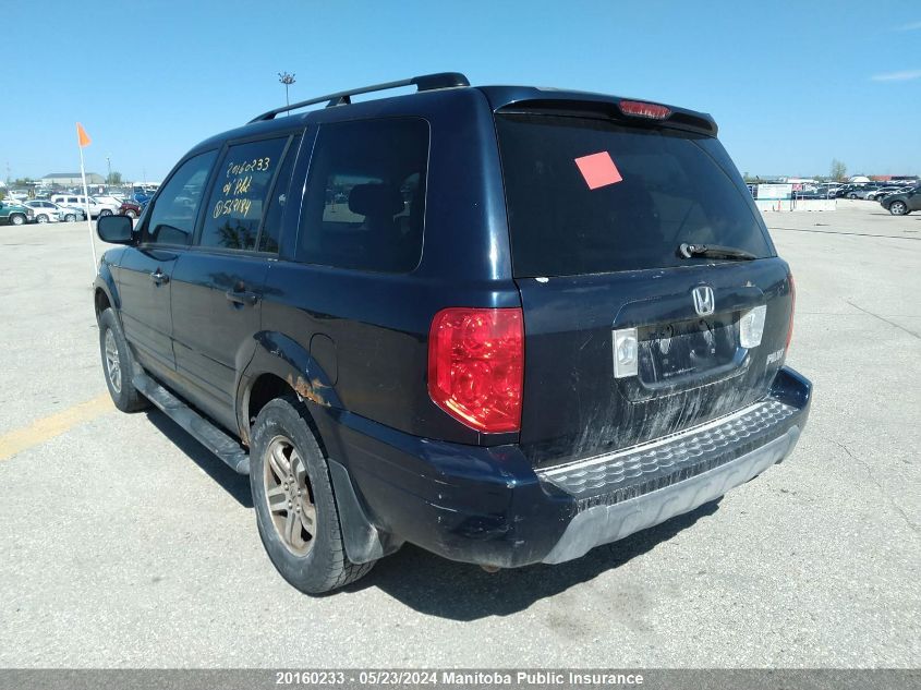 2004 Honda Pilot Ex-L VIN: 2HKYF18554H562184 Lot: 20160233