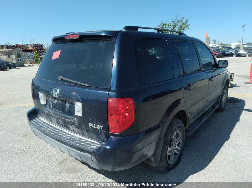 2004 Honda Pilot Ex-L VIN: 2HKYF18554H562184 Lot: 20160233