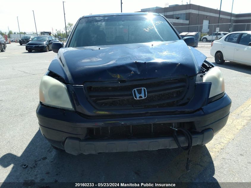 2004 Honda Pilot Ex-L VIN: 2HKYF18554H562184 Lot: 20160233