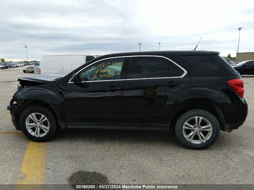 2011 Chevrolet Equinox Lt VIN: 2GNALBEC5B1304451 Lot: 20160260