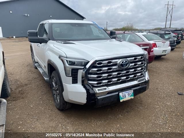 2023 Toyota Tundra Platinum Hybrid Crewmax VIN: 5TFMC5DBXPX032201 Lot: 20160276