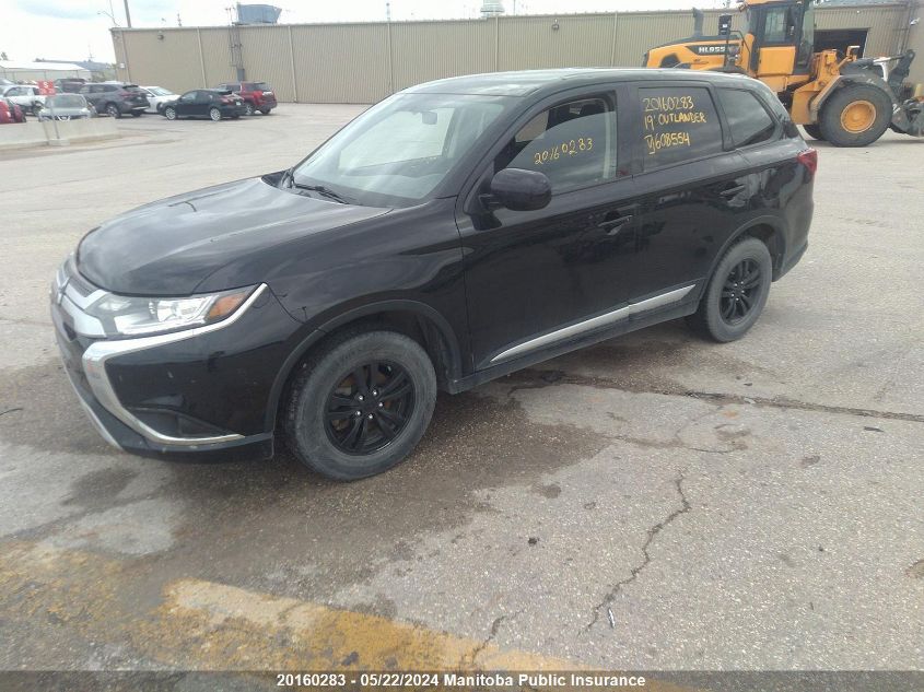 2019 Mitsubishi Outlander Es VIN: JA4AZ2A33KZ608554 Lot: 20160283