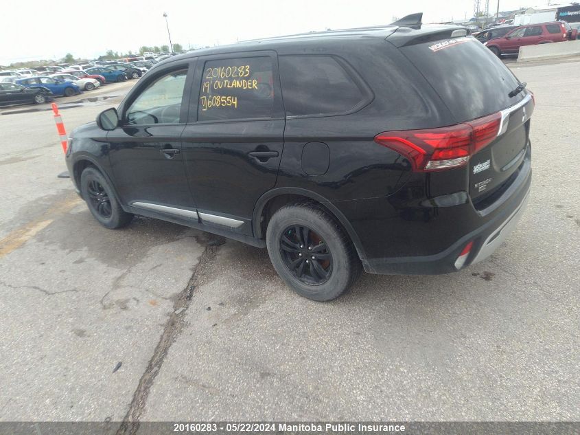 2019 Mitsubishi Outlander Es VIN: JA4AZ2A33KZ608554 Lot: 20160283