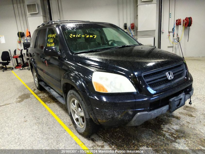 2004 Honda Pilot Ex-L VIN: 2HKYF18514H002095 Lot: 20160307