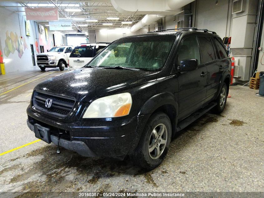 2004 Honda Pilot Ex-L VIN: 2HKYF18514H002095 Lot: 20160307