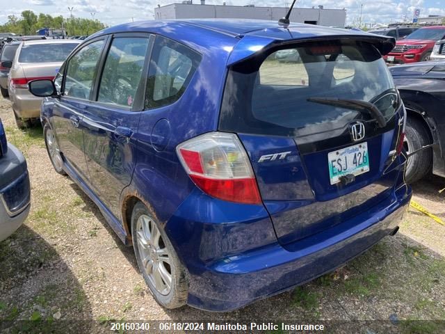 2009 Honda Fit Sport VIN: JHMGE87839S813388 Lot: 20160340