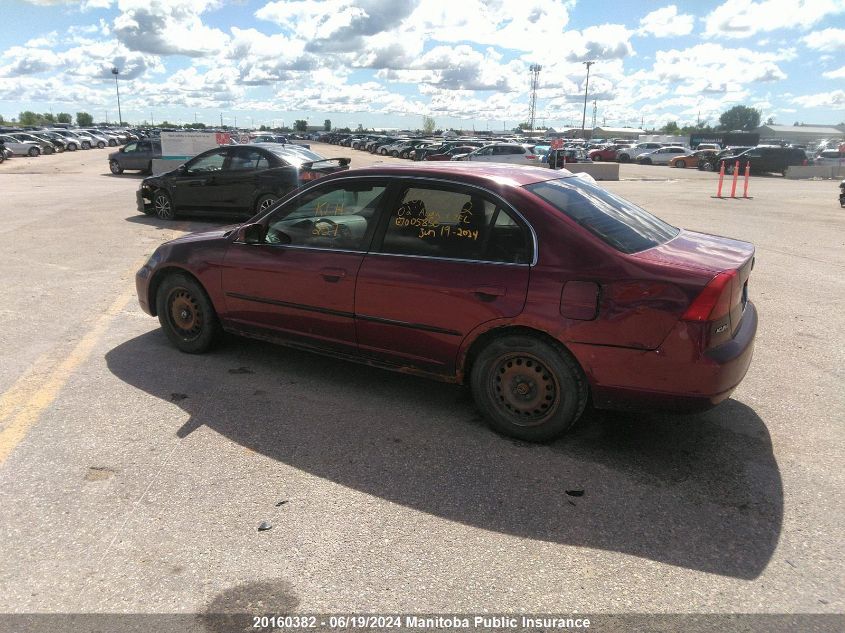 2002 Acura 1.7El VIN: 2HHES36642H005856 Lot: 20160382