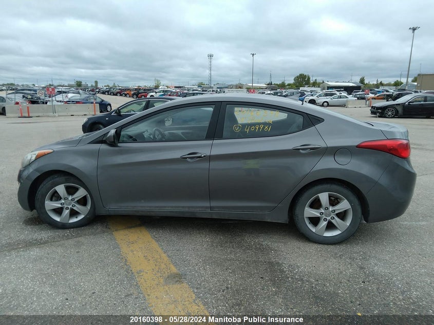 2013 Hyundai Elantra Gls VIN: 5NPDH4AE6DH409981 Lot: 20160398