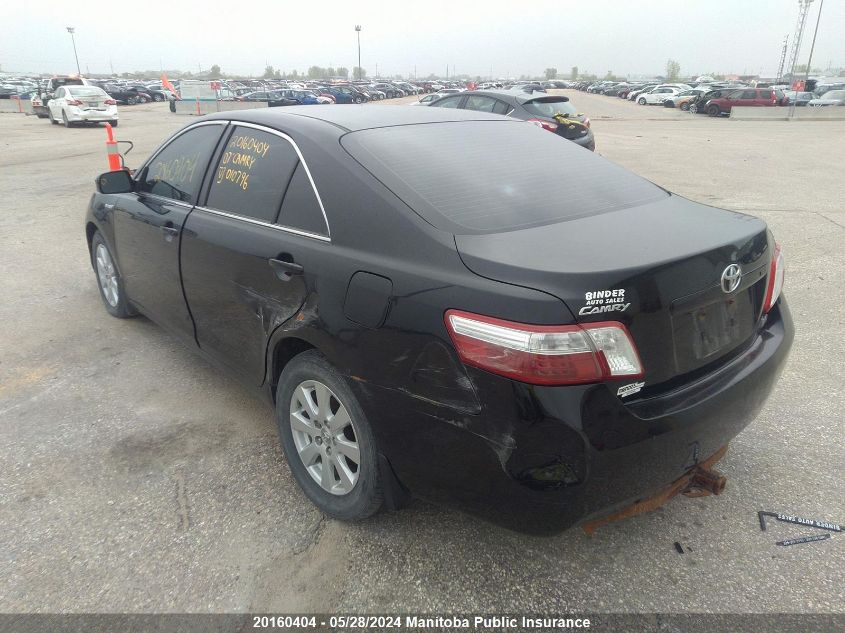 2007 Toyota Camry Hybrid VIN: JTNBB46K673010796 Lot: 20160404