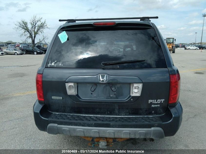 2005 Honda Pilot Ex-L VIN: 2HKYF18675H000975 Lot: 20160469