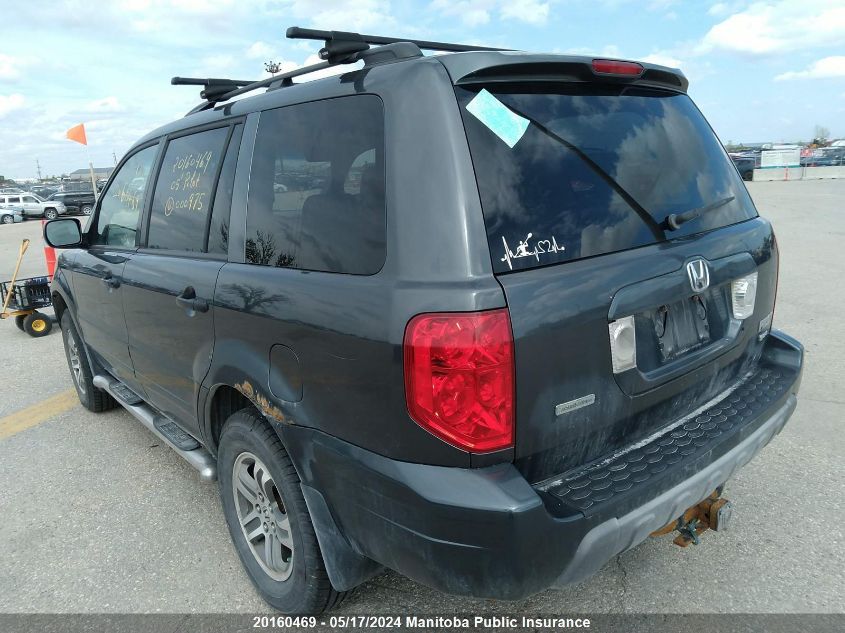 2005 Honda Pilot Ex-L VIN: 2HKYF18675H000975 Lot: 20160469