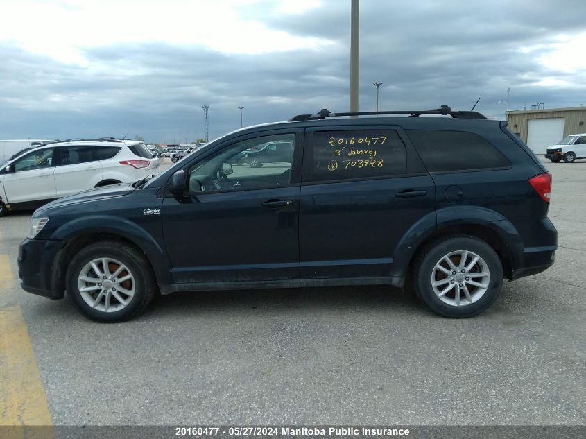 2013 Dodge Journey Sxt VIN: 3C4PDCCG2DT703928 Lot: 20160477