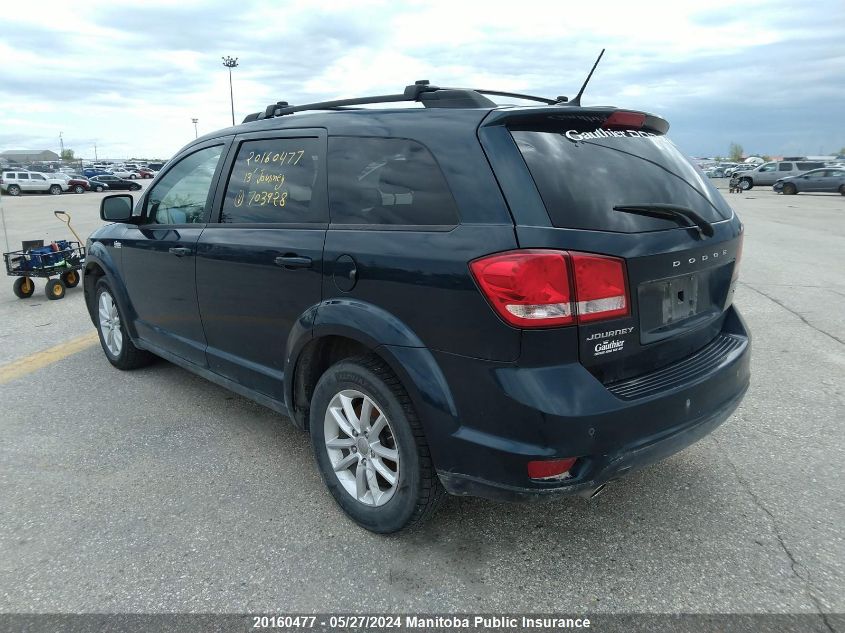 2013 Dodge Journey Sxt VIN: 3C4PDCCG2DT703928 Lot: 20160477