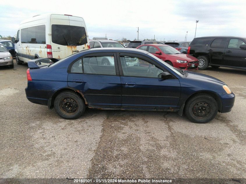 2003 Honda Civic Dx-G VIN: 2HGES16483H929886 Lot: 20160501