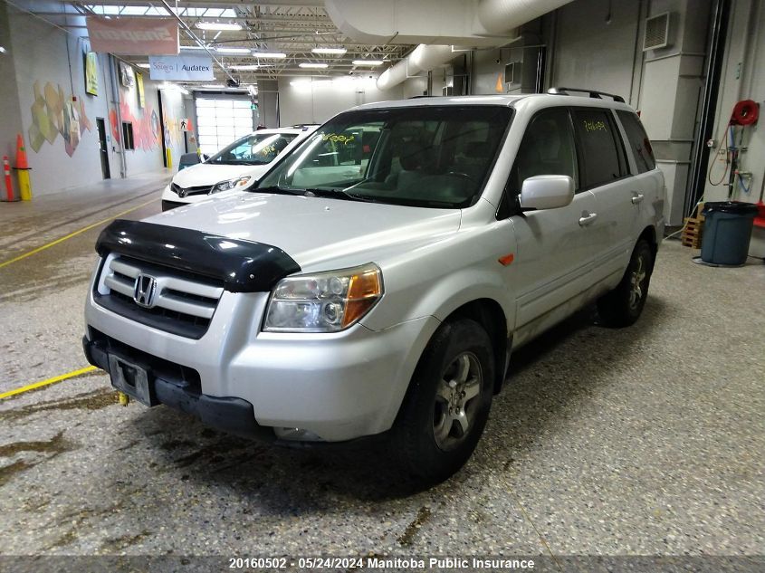 2008 Honda Pilot Ex-L VIN: 5FNYF18718B503834 Lot: 20160502