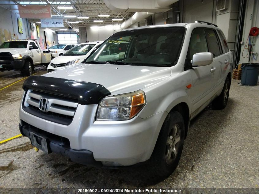 2008 Honda Pilot Ex-L VIN: 5FNYF18718B503834 Lot: 20160502