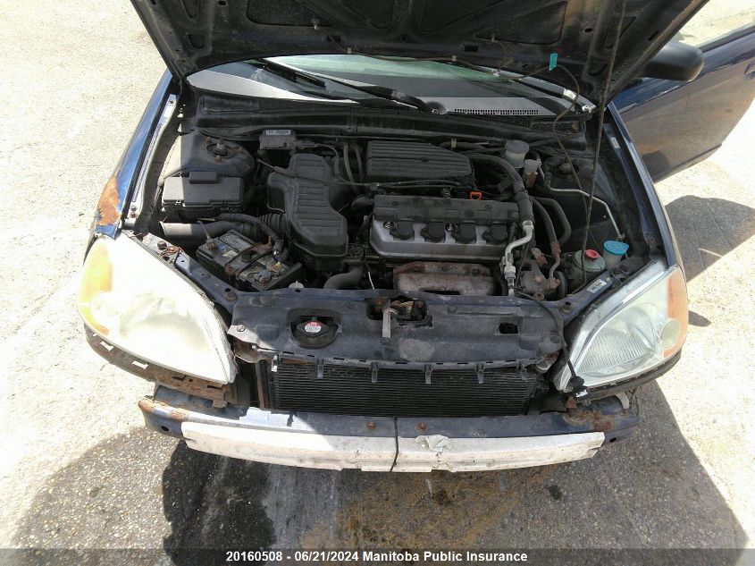 2003 Honda Civic Lx VIN: 1HGEM21573L802081 Lot: 20160508