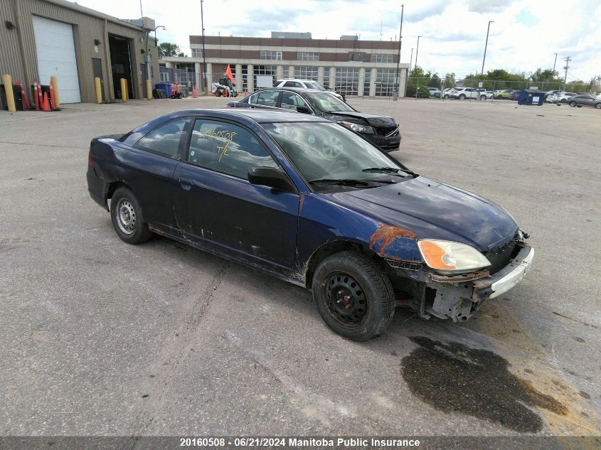 2003 Honda Civic Lx VIN: 1HGEM21573L802081 Lot: 20160508