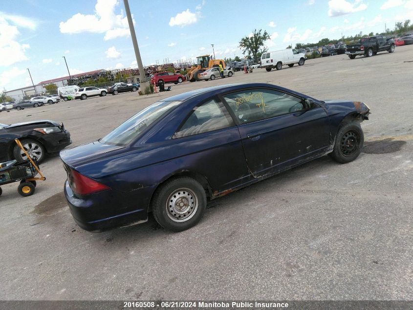 2003 Honda Civic Lx VIN: 1HGEM21573L802081 Lot: 20160508