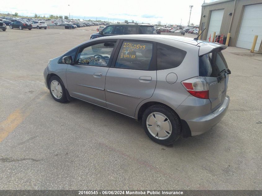 2010 Honda Fit Lx VIN: JHMGE8H54AC804184 Lot: 20160545