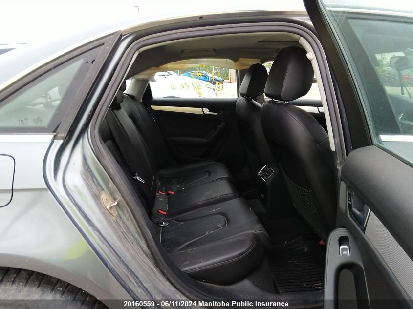 2013 Audi A4 2.0T Quattro VIN: WAUFFAFL8DN039263 Lot: 20160559